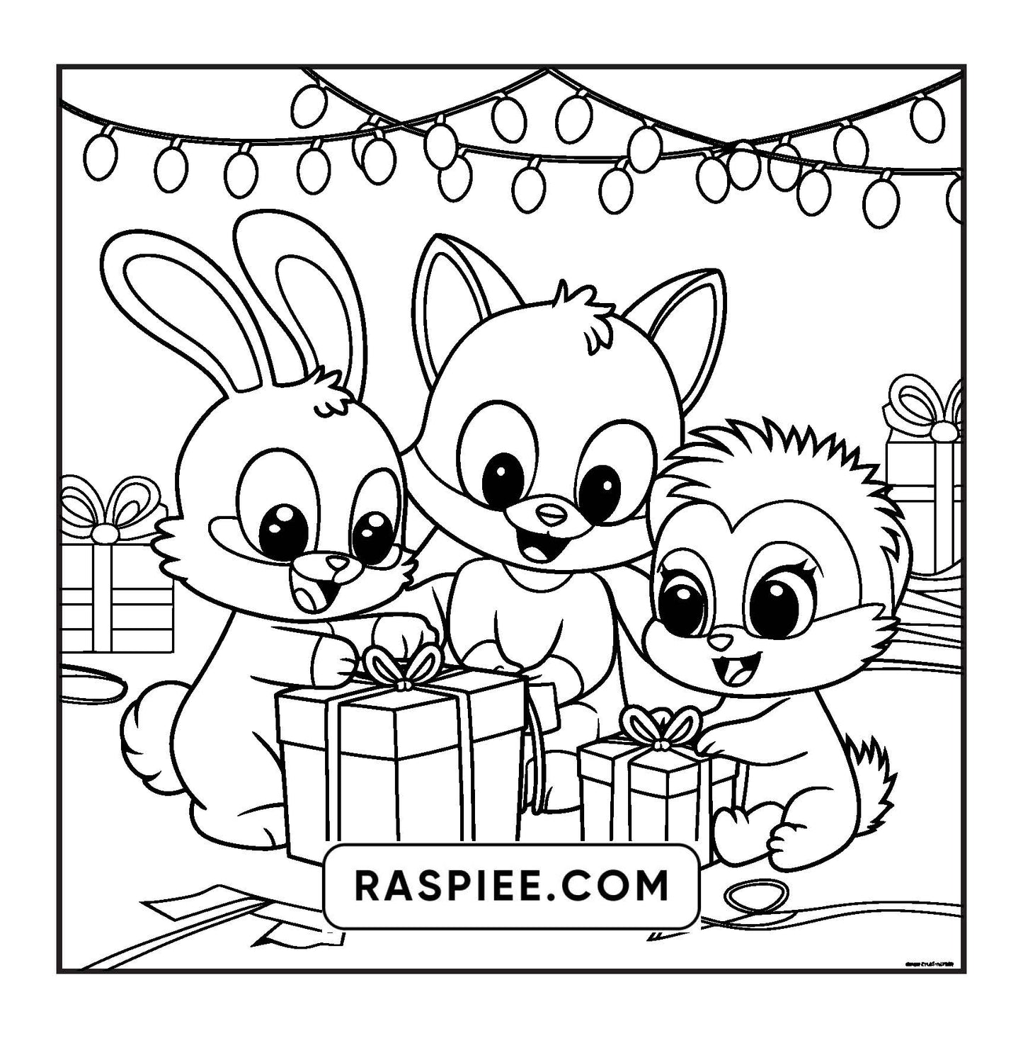 100 Bold and Easy Fluffy Friends Coloring Pages - RASPIEE