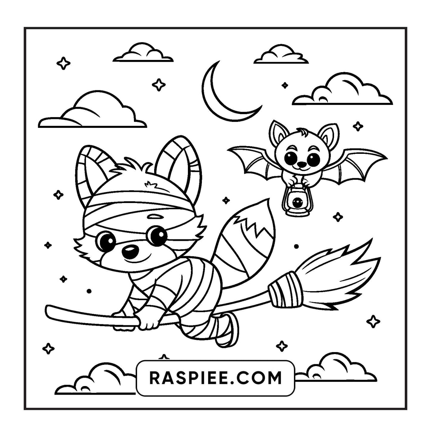 100 Bold and Easy Spooky Times Halloween Coloring Pages - RASPIEE