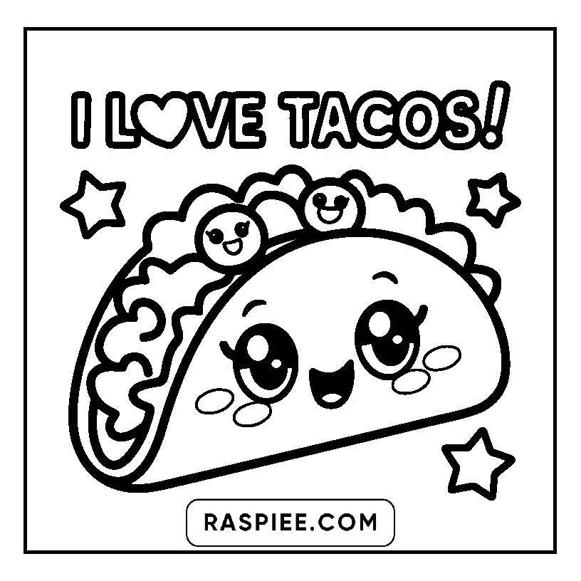 115 Bold and Easy Kawaii Food Coloring Pages - RASPIEE