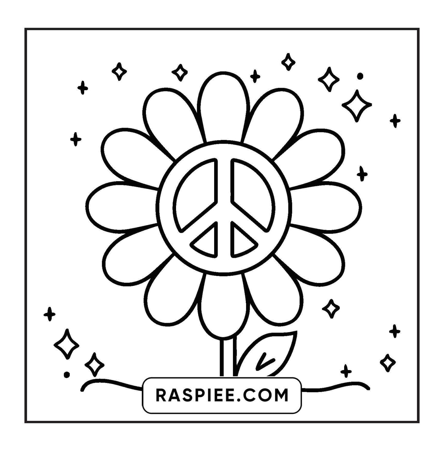 127 Bold and Easy Cute Groovy Coloring Pages - RASPIEE