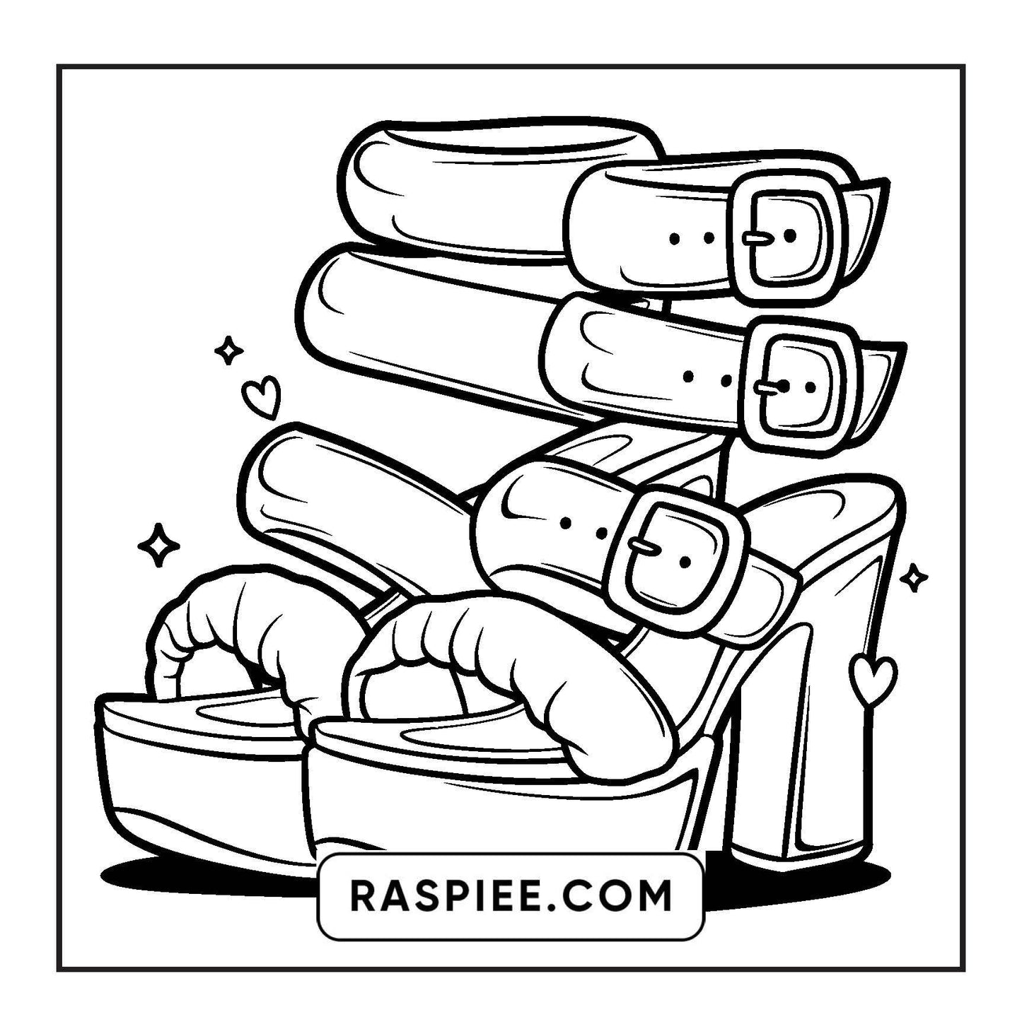 62 Bold and Easy Fashion Vibes Coloring Pages Printable PDF Instant Download - RASPIEE