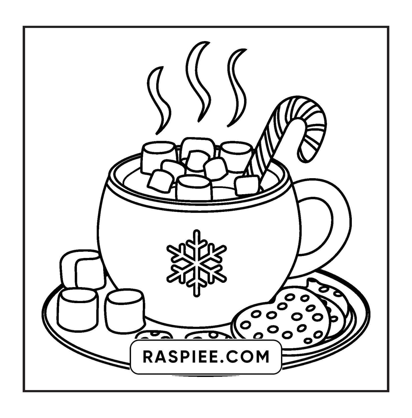 72 Bold and Easy Cute Christmas Coloring Pages - RASPIEE