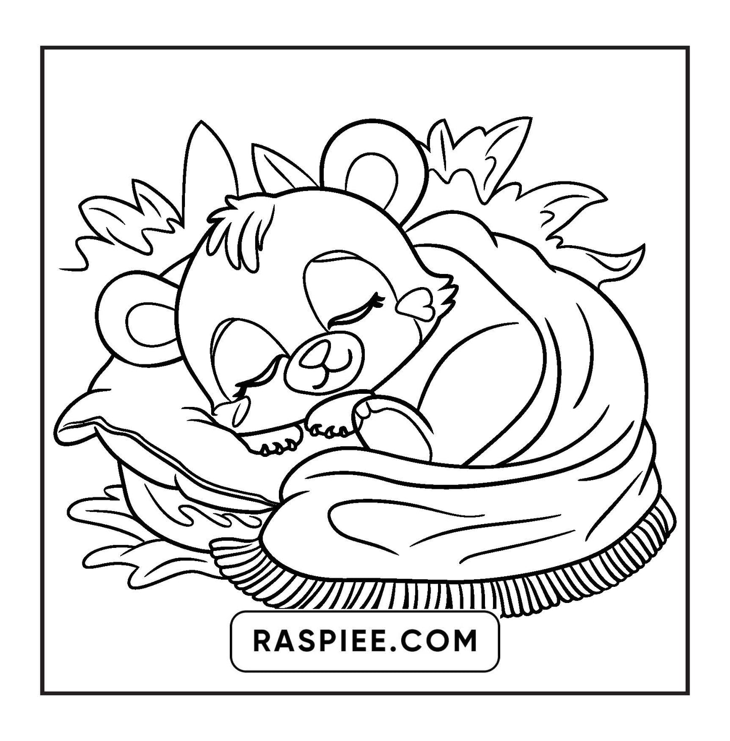 85 Bold and Easy Cozy Animal Coloring Pages - RASPIEE