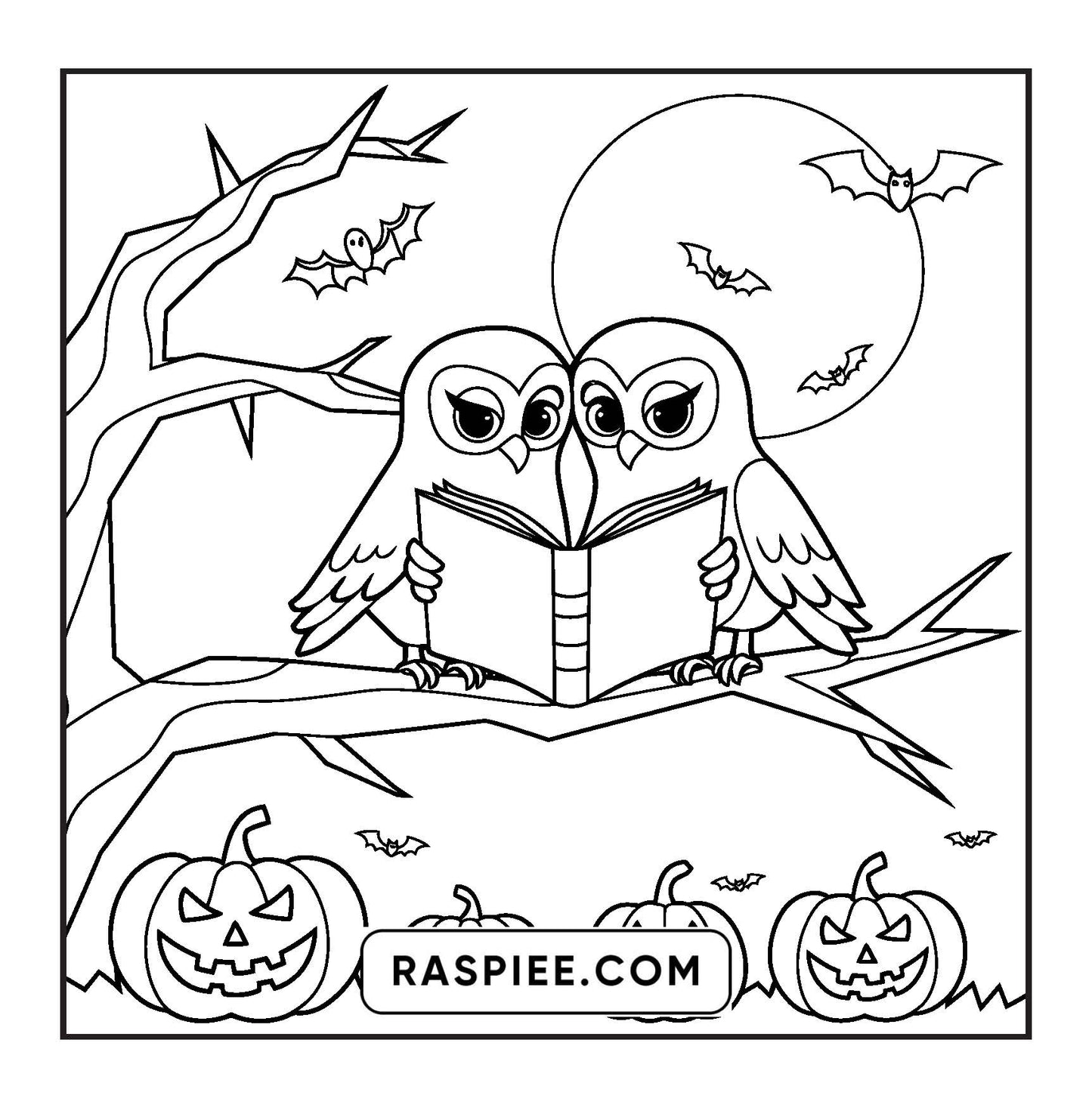 85 Bold and Easy Creepy Friends Halloween Coloring Pages - RASPIEE