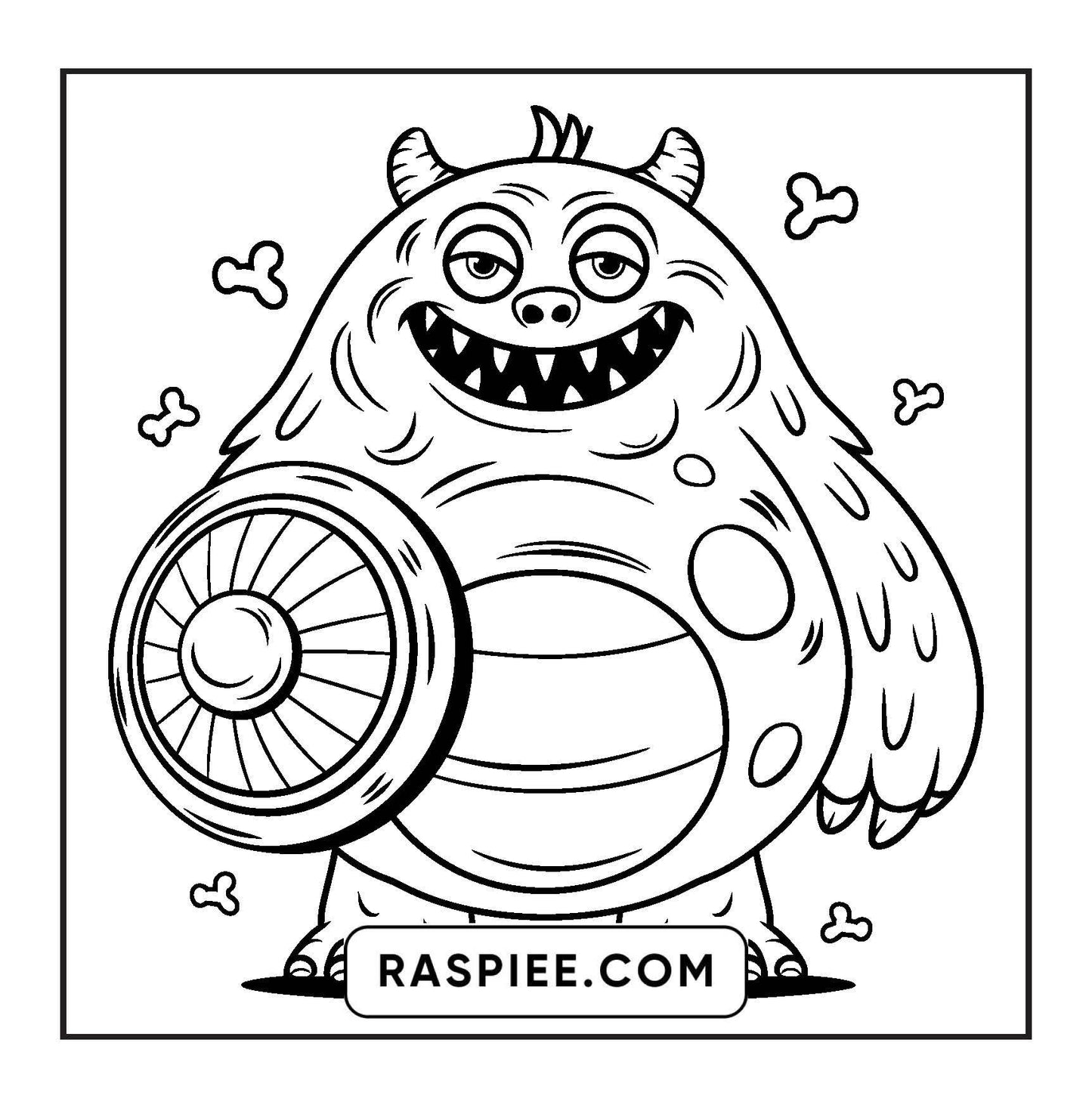 90 Bold and Easy Creepy Monster Coloring Pages - RASPIEE