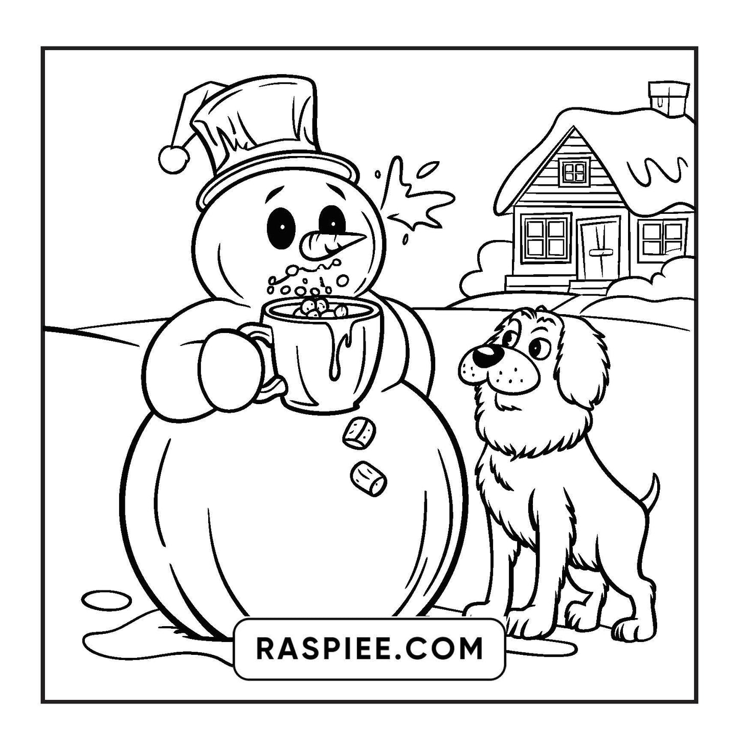 90 Bold and Easy Merry Christmas Coloring Pages - RASPIEE