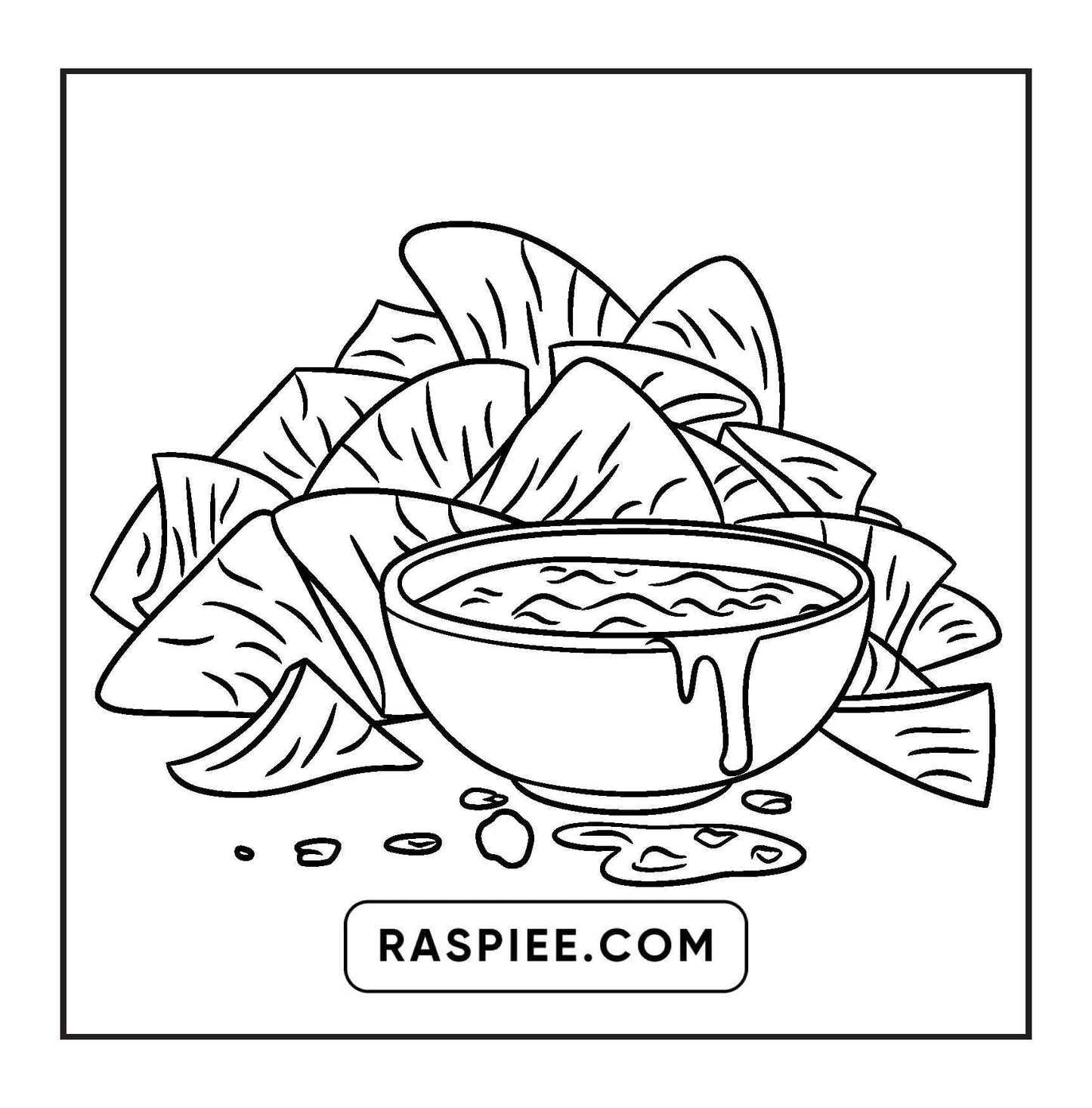 96 Food & Snacks Coloring Pages Bold & Easy Printable - RASPIEE