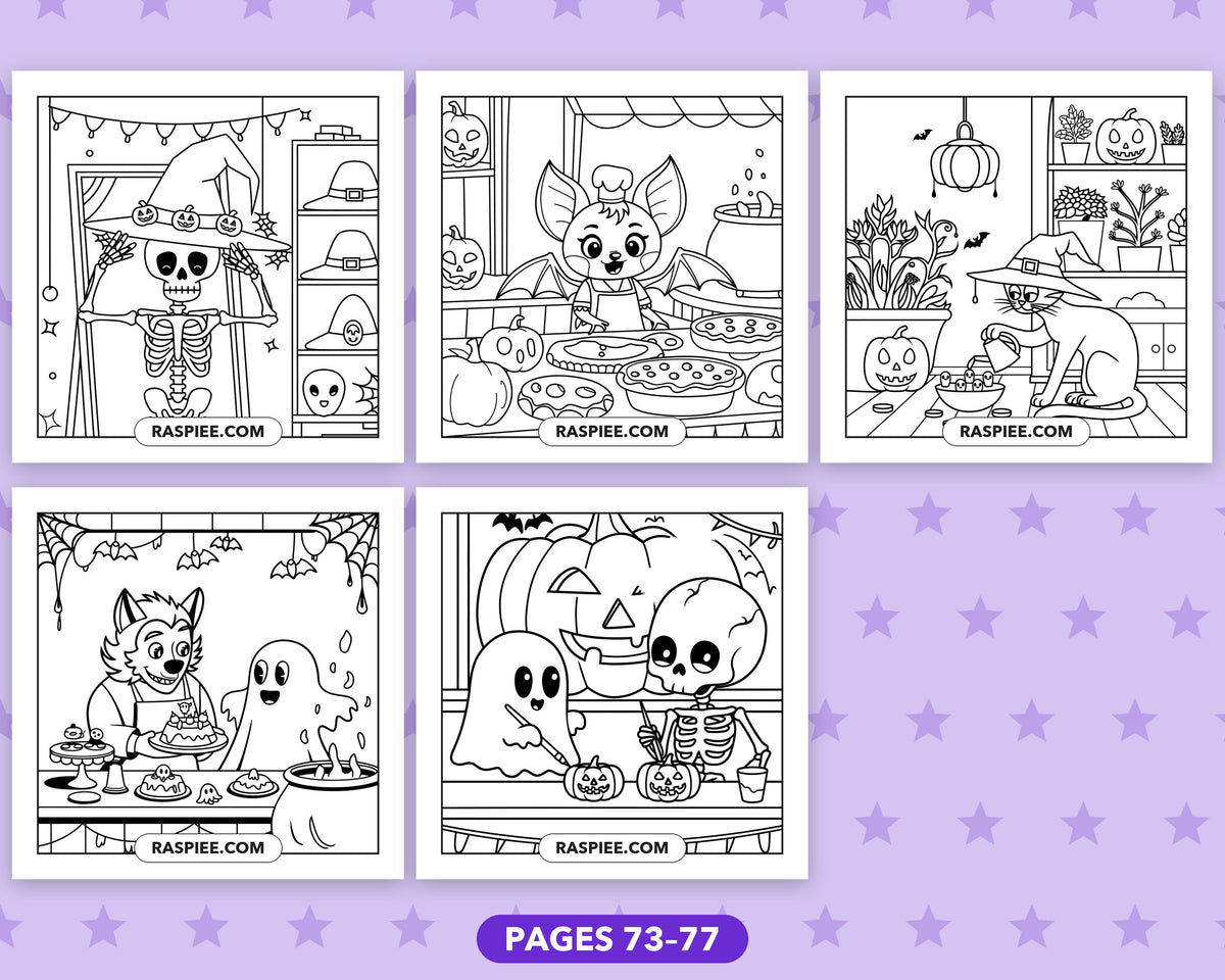 Spooky Shop Halloween bold and easy coloring pages, sample sheet 13