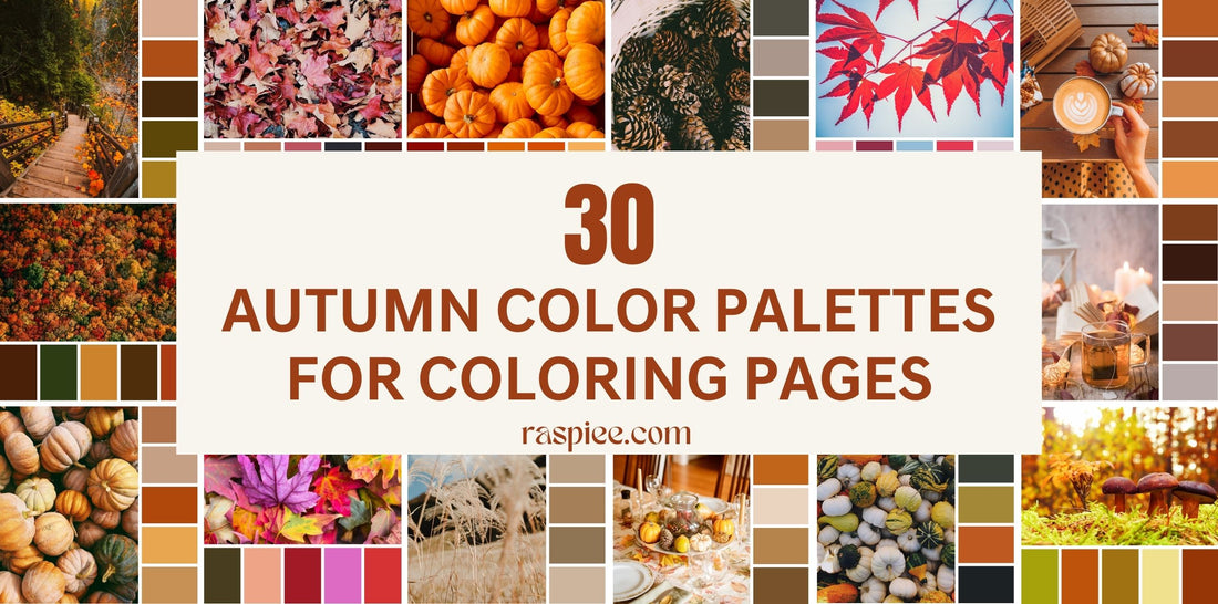 30 Autumn Color Palettes for Coloring Pages