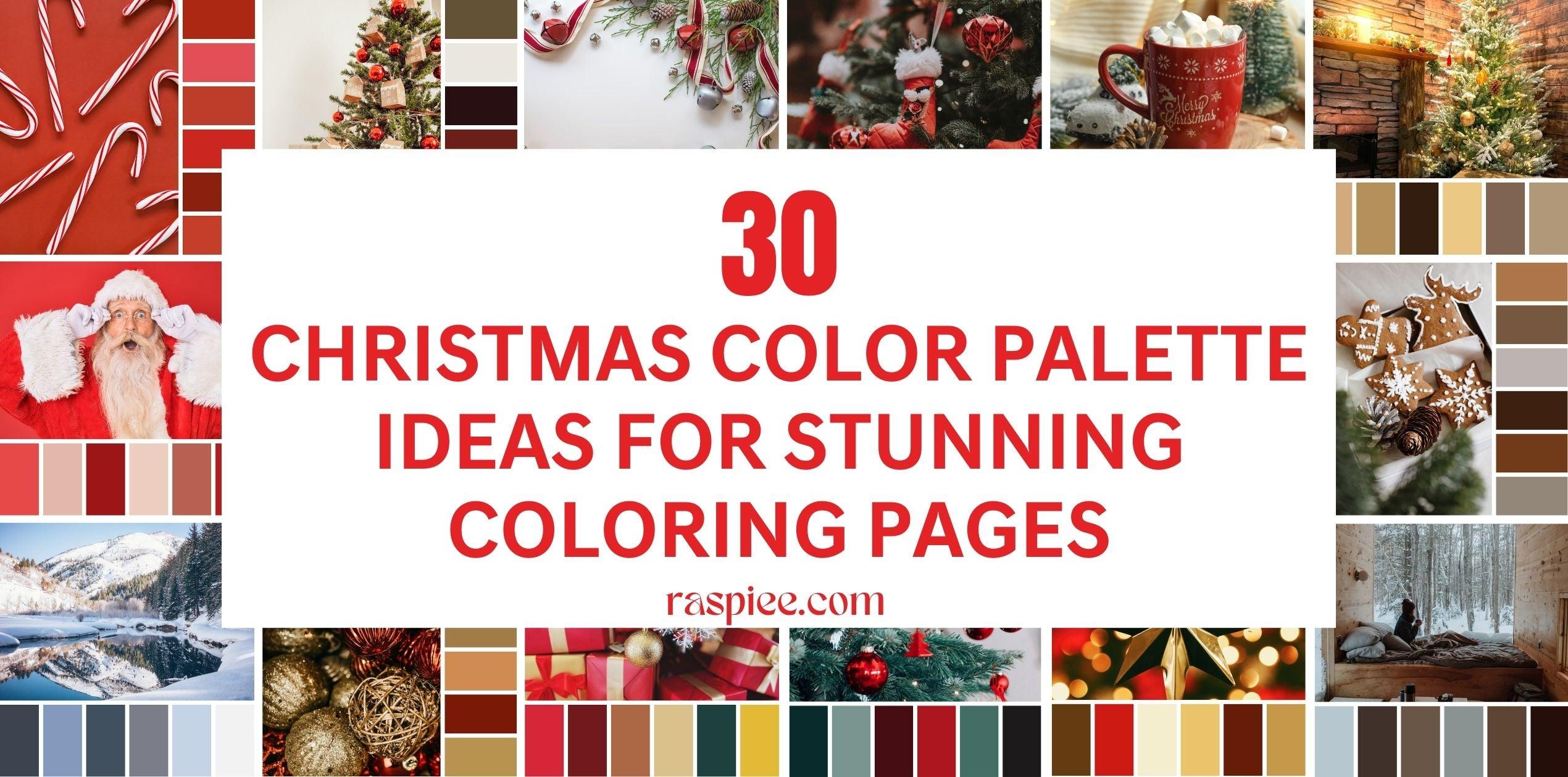 Color In Christmas Festive and Fun: 30 Christmas Color Palette Ideas for Stunning Coloring ...