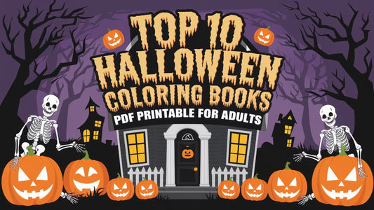 Top 10 Halloween Coloring Books PDF Printable for Adults - RASPIEE