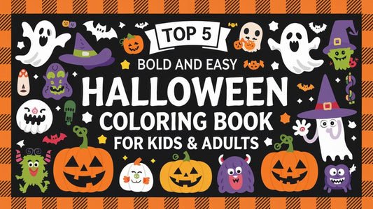 Top 5 Bold and Easy Halloween Coloring Book PDF for Kids & Adults - RASPIEE