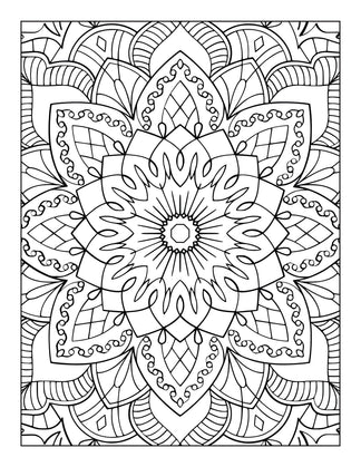 60 Free Mandala Adult Coloring Pages Printable PDF Instant Download ...