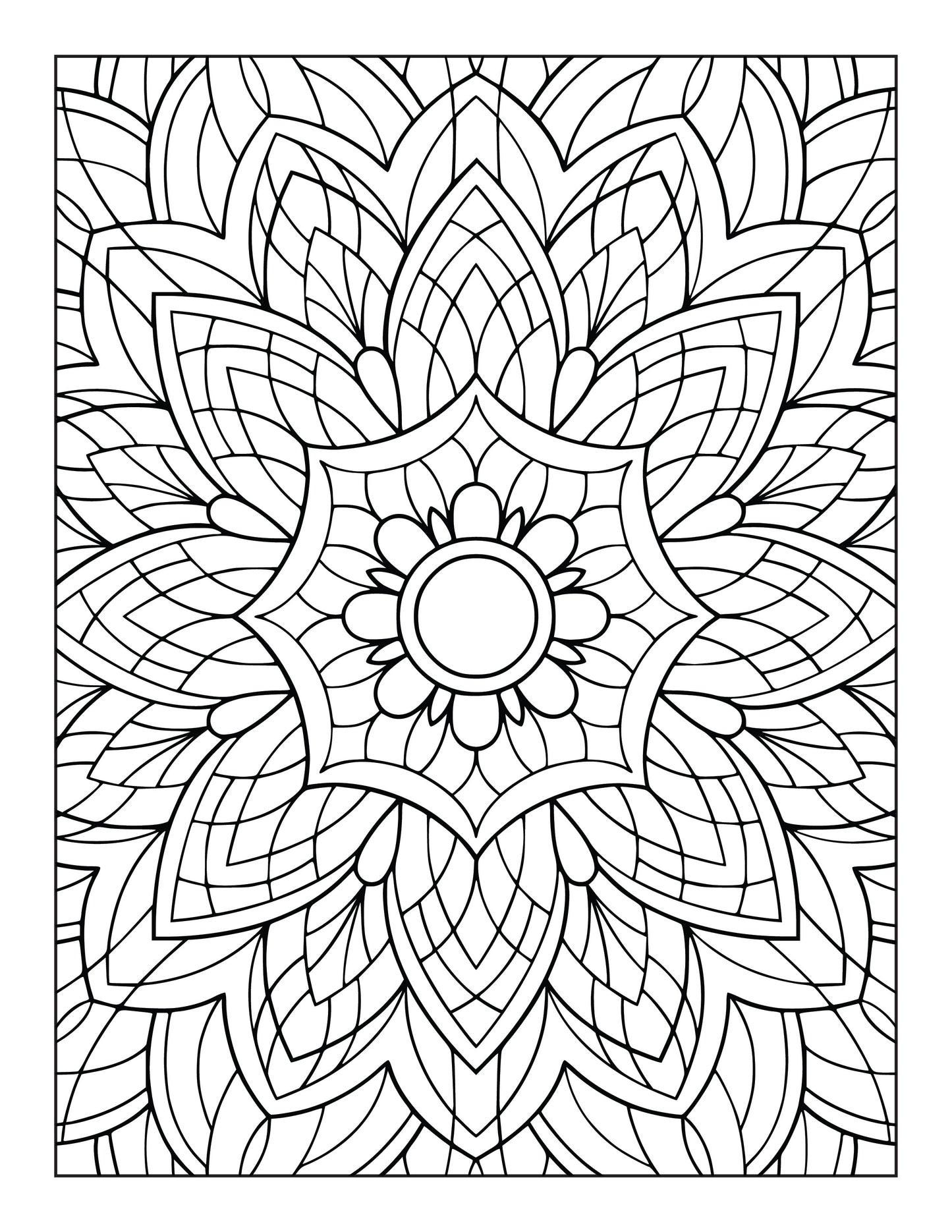 60 Free Mandala Adult Coloring Pages Printable PDF Instant Download
