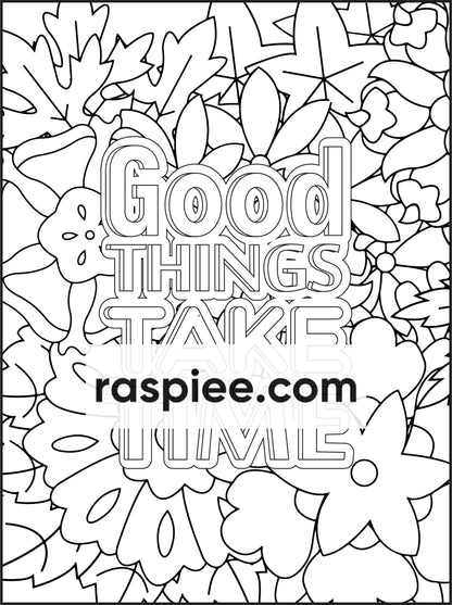 100 Free Motivational Quotes Adult Coloring Pages
