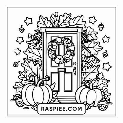 114 Cozy Autumn Bold & Easy Coloring Pages PDF Printable Instant Download - RASPIEE