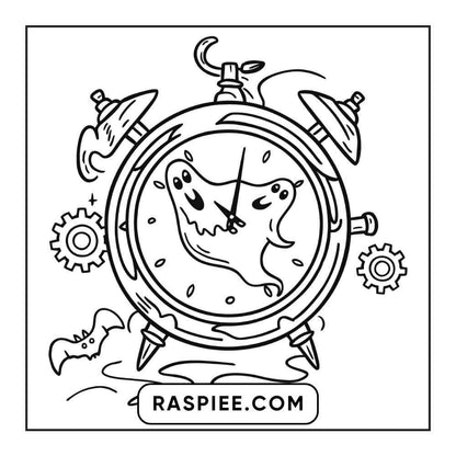 100 Bold and Easy Cute Halloween Coloring Pages Printable PDF Instant Download - RASPIEE