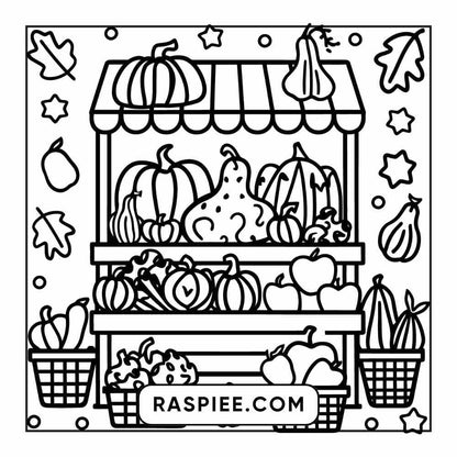 114 Cozy Autumn Bold & Easy Coloring Pages PDF Printable Instant Download - RASPIEE