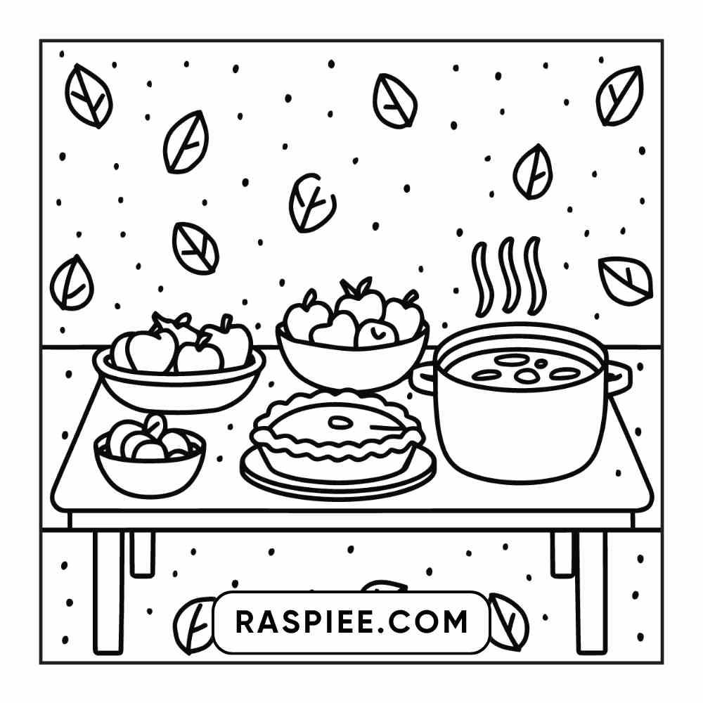 114 Cozy Autumn Bold & Easy Coloring Pages PDF Printable Instant Download - RASPIEE