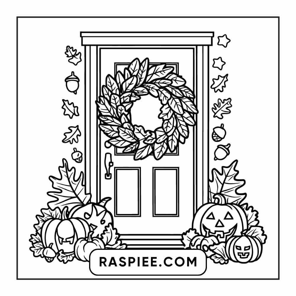 114 Cozy Autumn Bold & Easy Coloring Pages PDF Printable Instant Download - RASPIEE