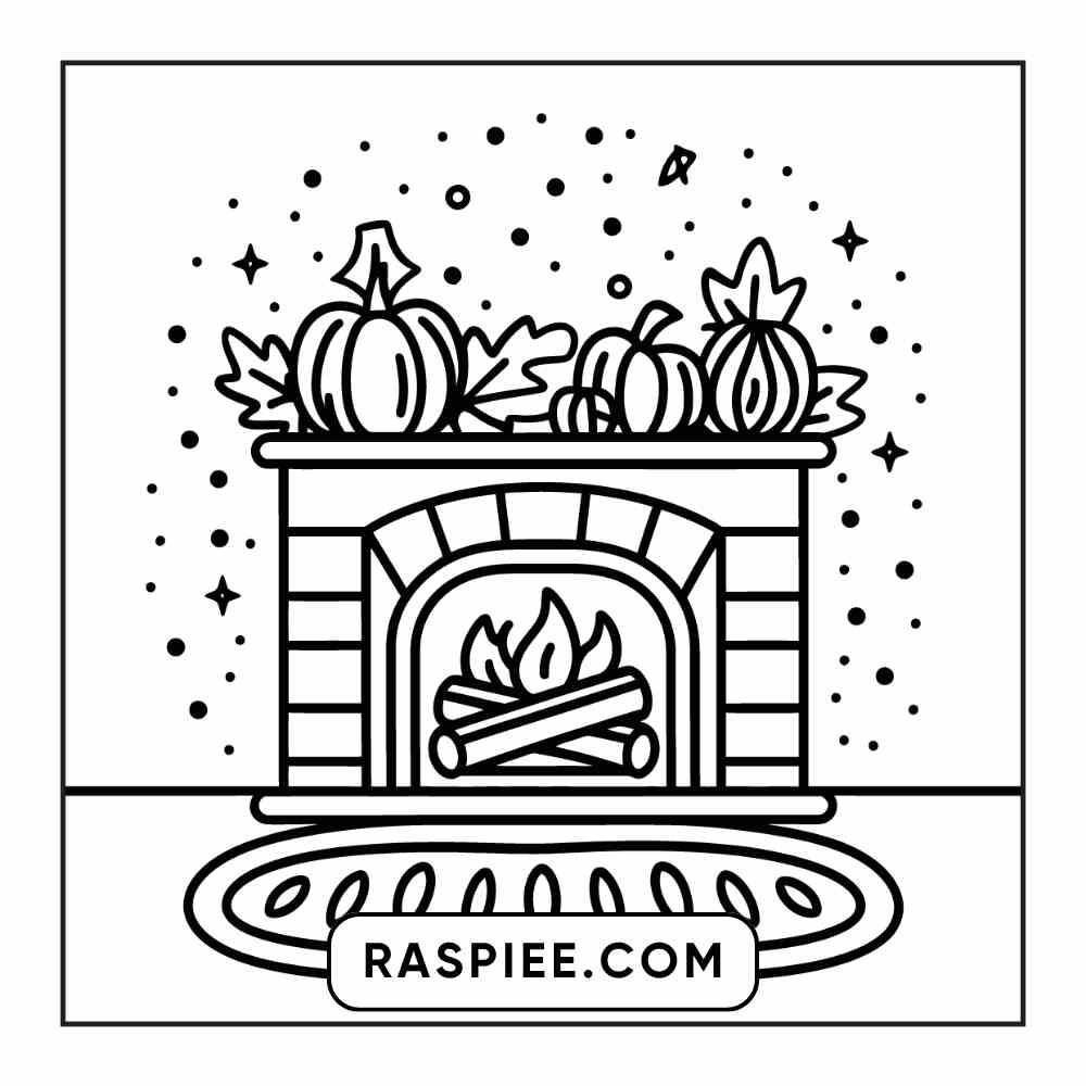 114 Cozy Autumn Bold & Easy Coloring Pages PDF Printable Instant Download - RASPIEE