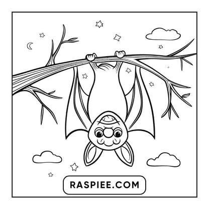 100 Bold and Easy Cute Halloween Coloring Pages Printable PDF Instant Download - RASPIEE