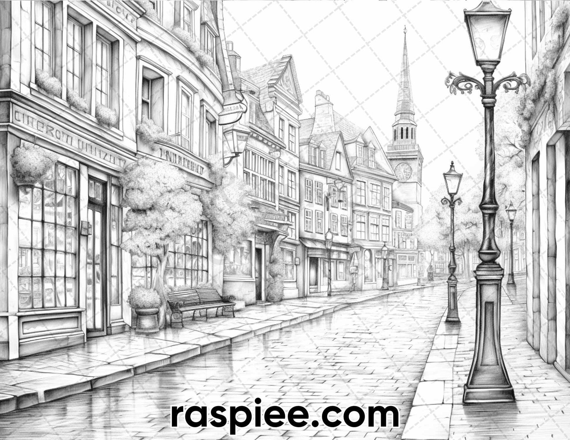 adult coloring pages, adult coloring sheets, adult coloring book pdf, adult coloring book printable, spring coloring pages for adults, spring coloring book, landscape coloring pages for adults, rainy day coloring pages