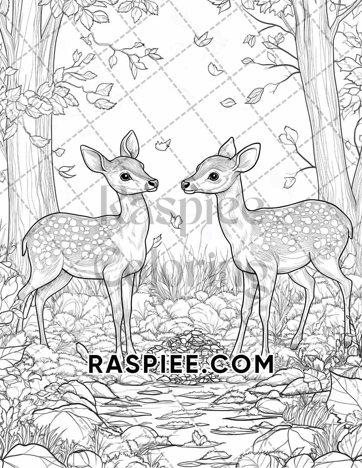 Autumn Charm Adult Coloring Pages Printable PDF Instant Download - RASPIEE