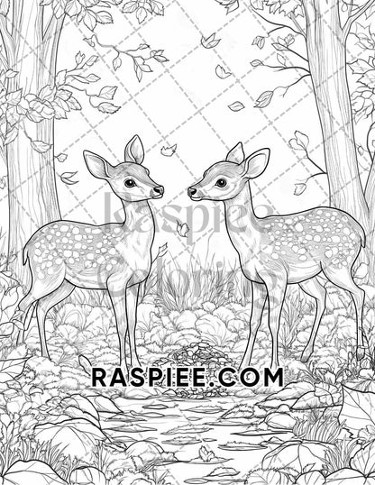 Autumn Charm Adult Coloring Pages Printable PDF Instant Download - RASPIEE