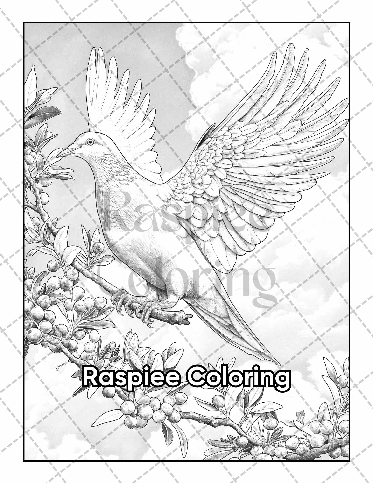 50 Beautiful Birds Adult Coloring Pages Printable PDF Instant Download
