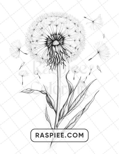 77 Flower Tattoos Adult Coloring Pages - RASPIEE