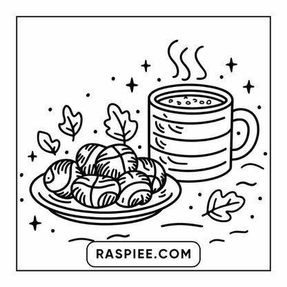 114 Cozy Autumn Bold & Easy Coloring Pages PDF Printable Instant Download - RASPIEE