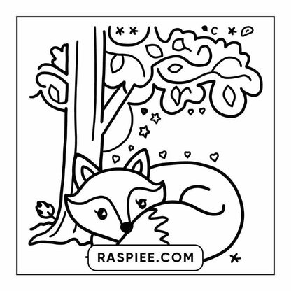 114 Cozy Autumn Bold & Easy Coloring Pages PDF Printable Instant Download - RASPIEE