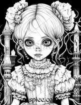 50 Scary Victorian Dolls Grayscale Coloring Pages Printable for Adults ...