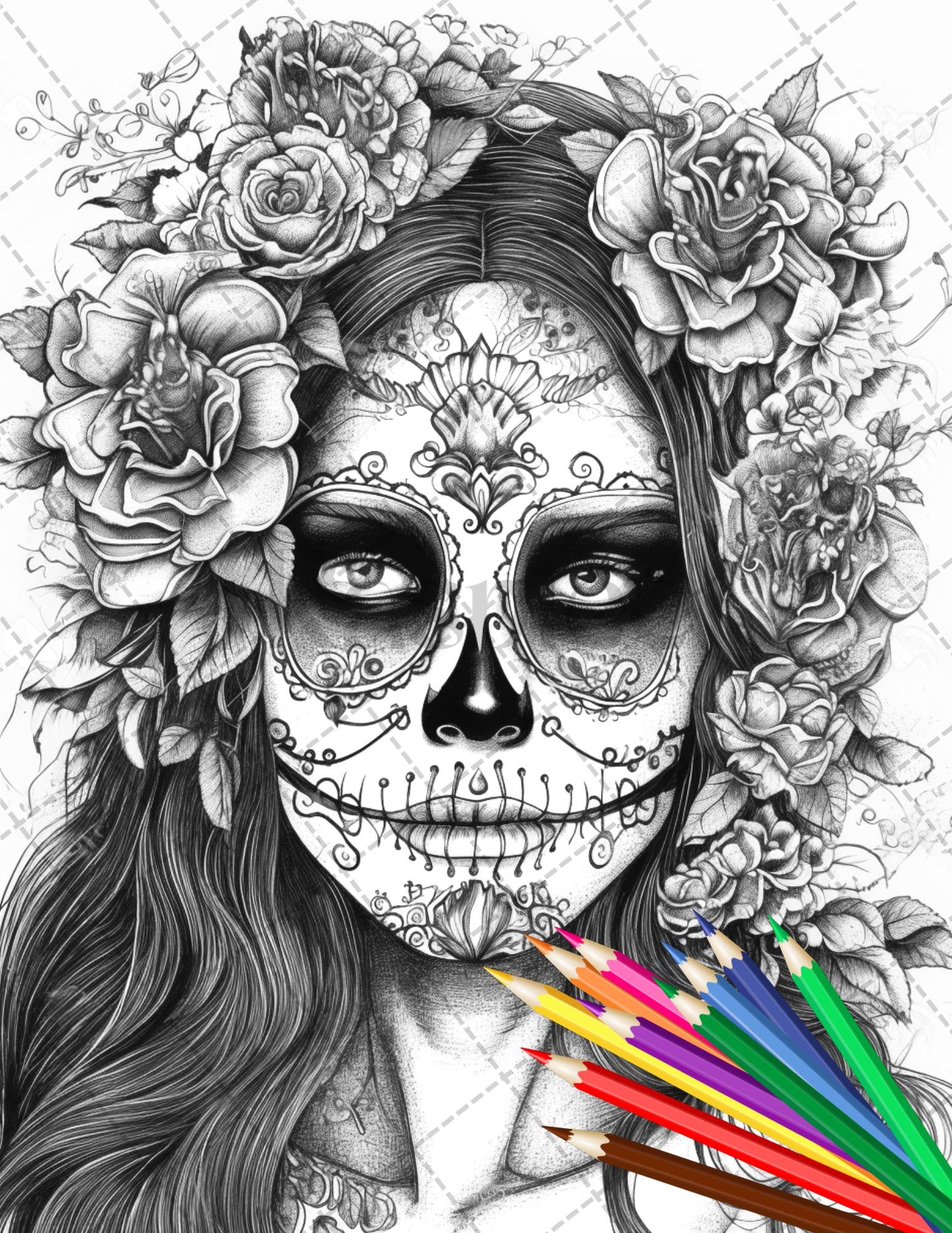 30 Printable Horror Bride Coloring Pages for Adults, Gothic Wedding Grayscale Coloring Book, Instant Download PDF - raspiee