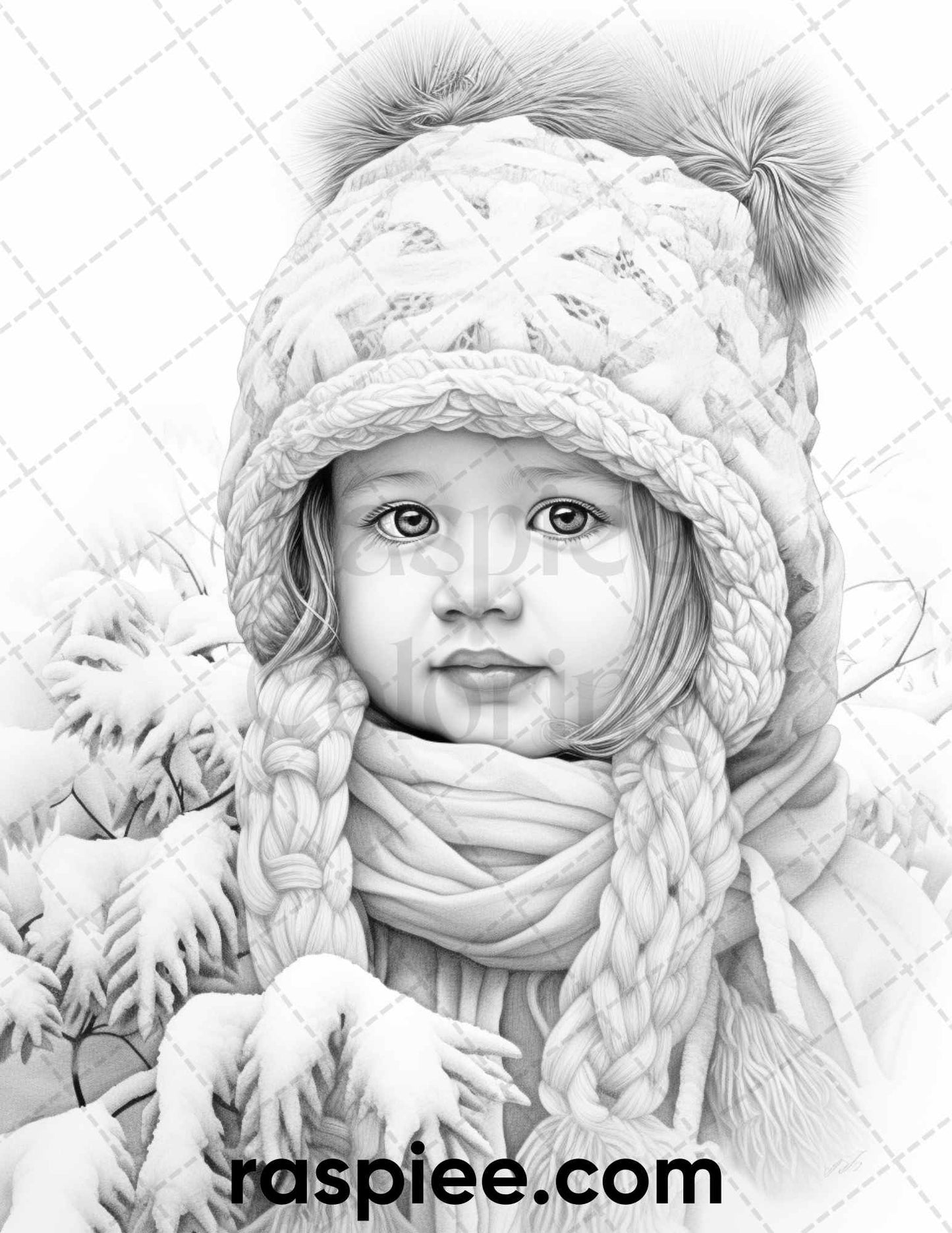 Baby Winter Portrait Coloring Page, Adult Coloring Activity, High-Quality Printable Page, Relaxing Coloring for Adults, Creative Coloring Project, Stress-Relief Coloring Page, Seasonal Coloring Fun, Winter Coloring Pages, Christmas Coloring Pages, Portrait Coloring Pages, Xmas Coloring Pages, Christmas Coloring Sheets
