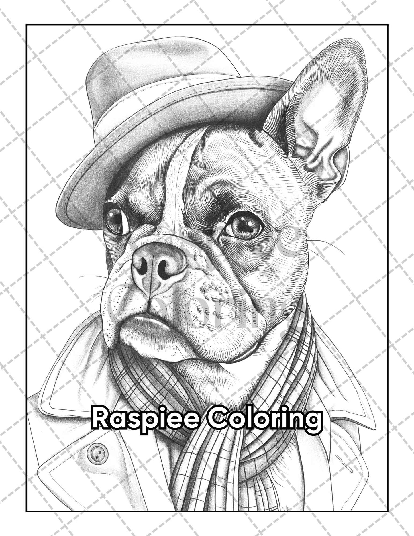 50 Dogs Dressed Up Adult Coloring Pages Printable PDF Instant Download