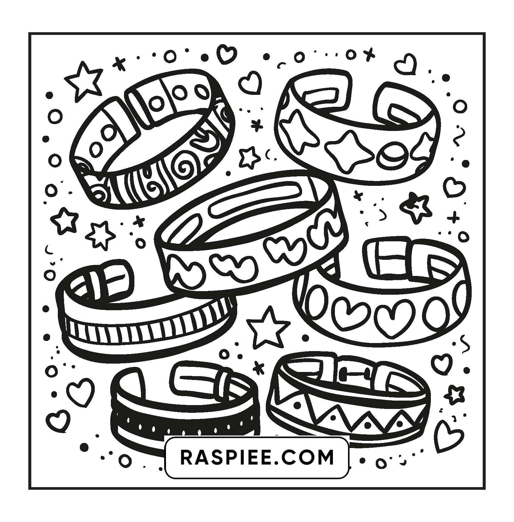 Bracelet Coloring Pages