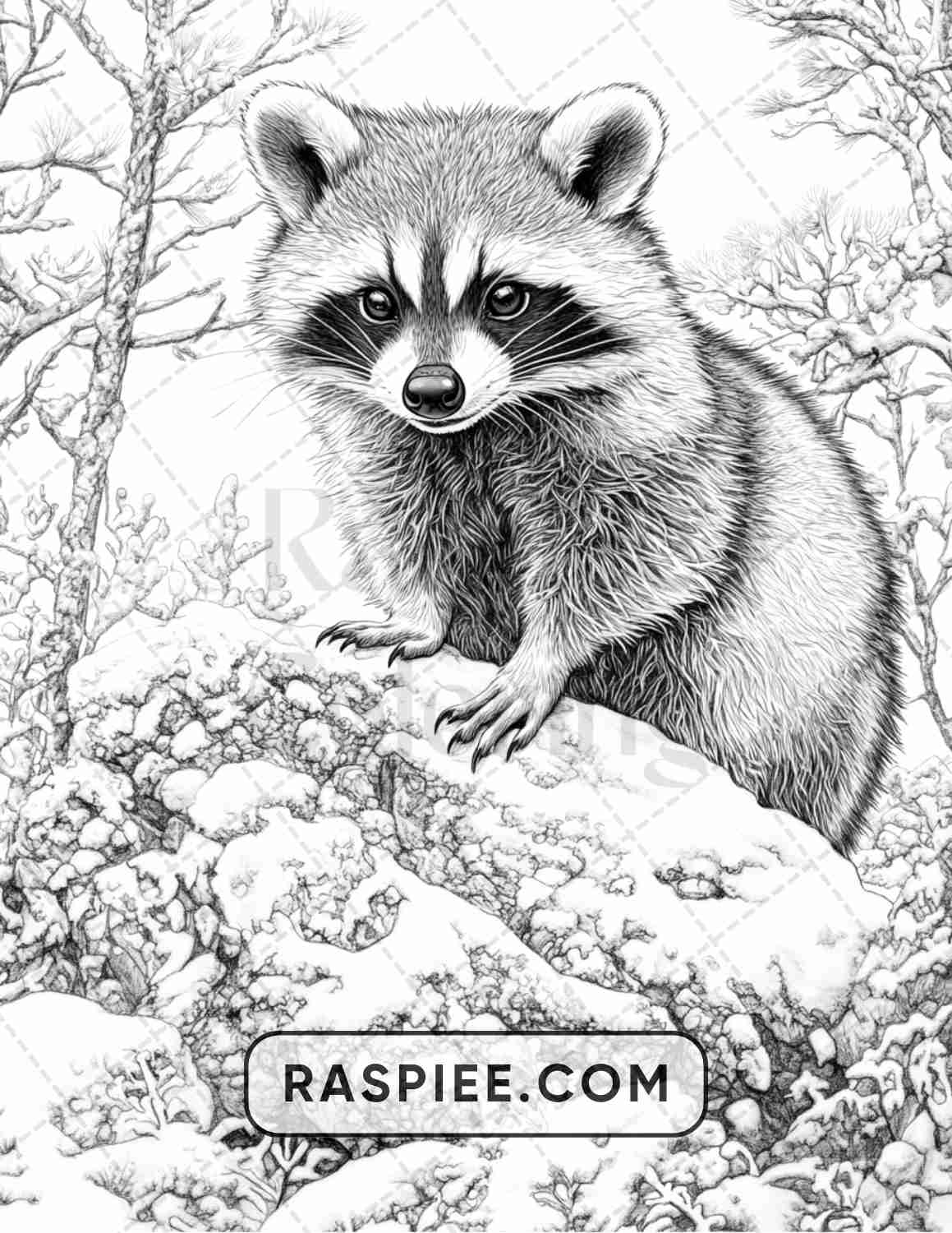 86 Winter Animals Adult Coloring Pages