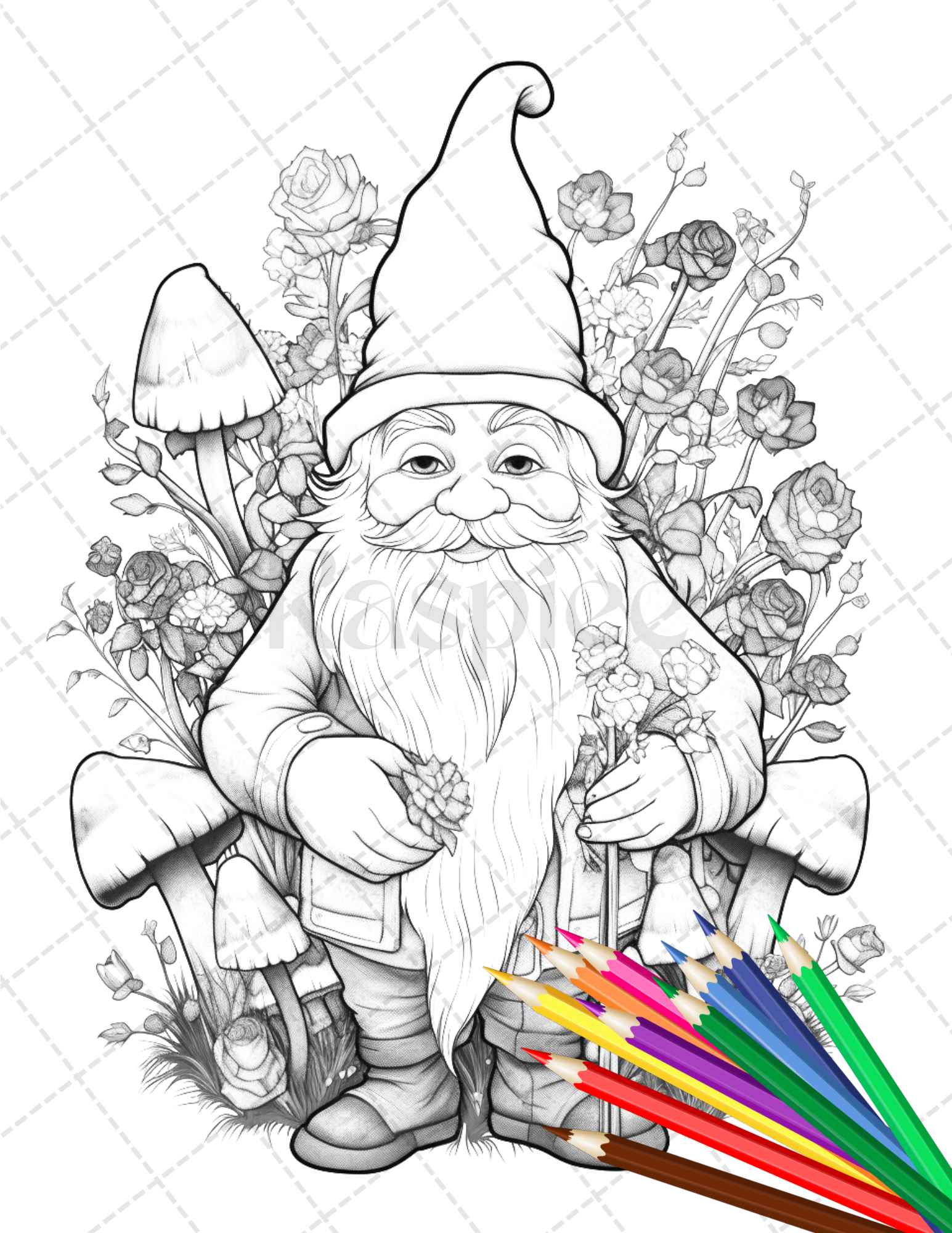 YEAR OF THE GNOME COLORING PLANNER 182-Pages – Simply Love PLR