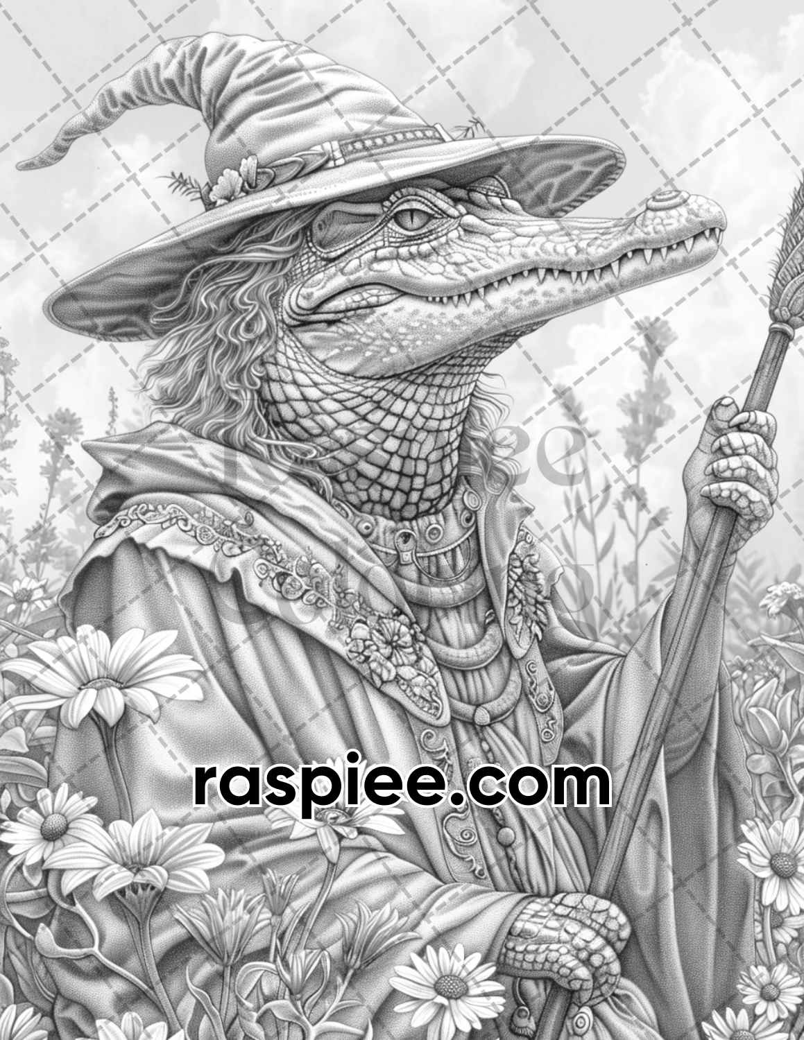 adult coloring pages, adult coloring sheets, adult coloring book pdf, adult coloring book printable, grayscale coloring pages, grayscale coloring books, grayscale illustration, wizard animals adult coloring pages, wizard animals adult coloring book