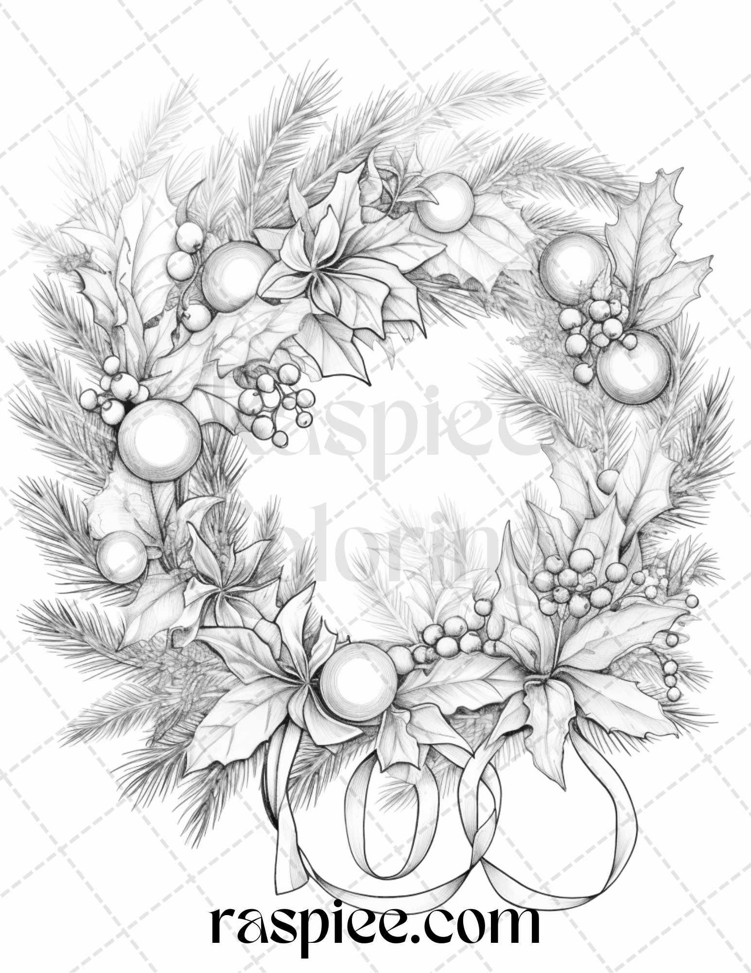 Wreath Coloring Sheets To Print