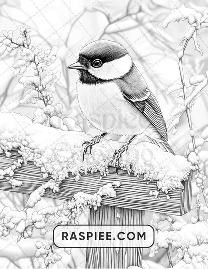 80 Winter Birds Adult Coloring Pages