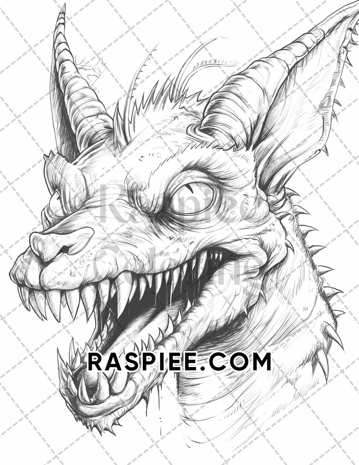 50 Spooky Monsters Halloween Adult Coloring Pages Printable PDF Instant Download