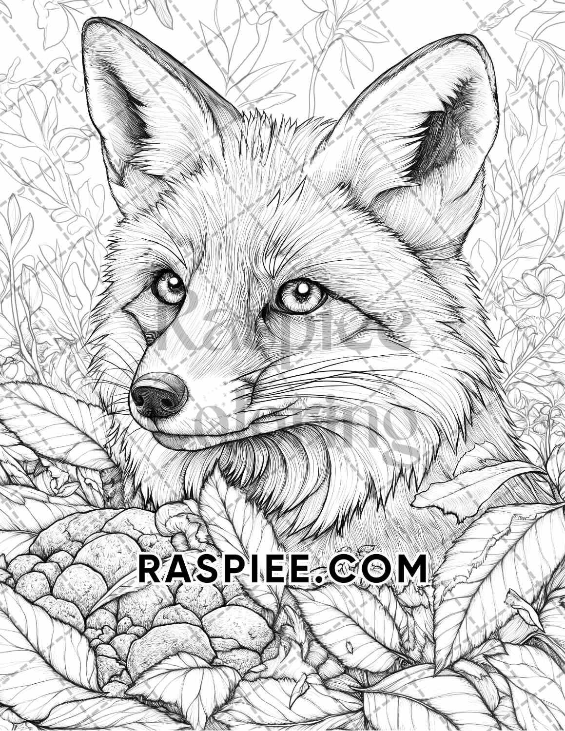 Autumn Charm Adult Coloring Pages Printable PDF Instant Download - RASPIEE