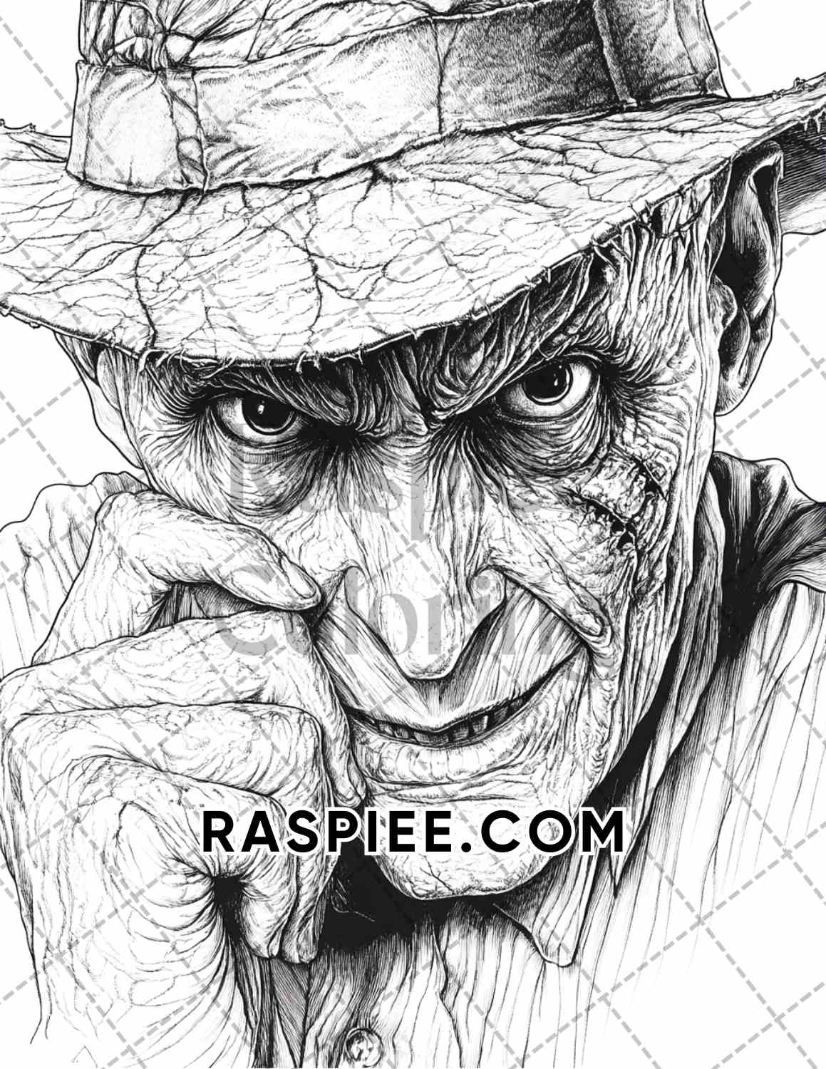 Legends of Horror Halloween Adult Coloring Pages Printable PDF Instant Download