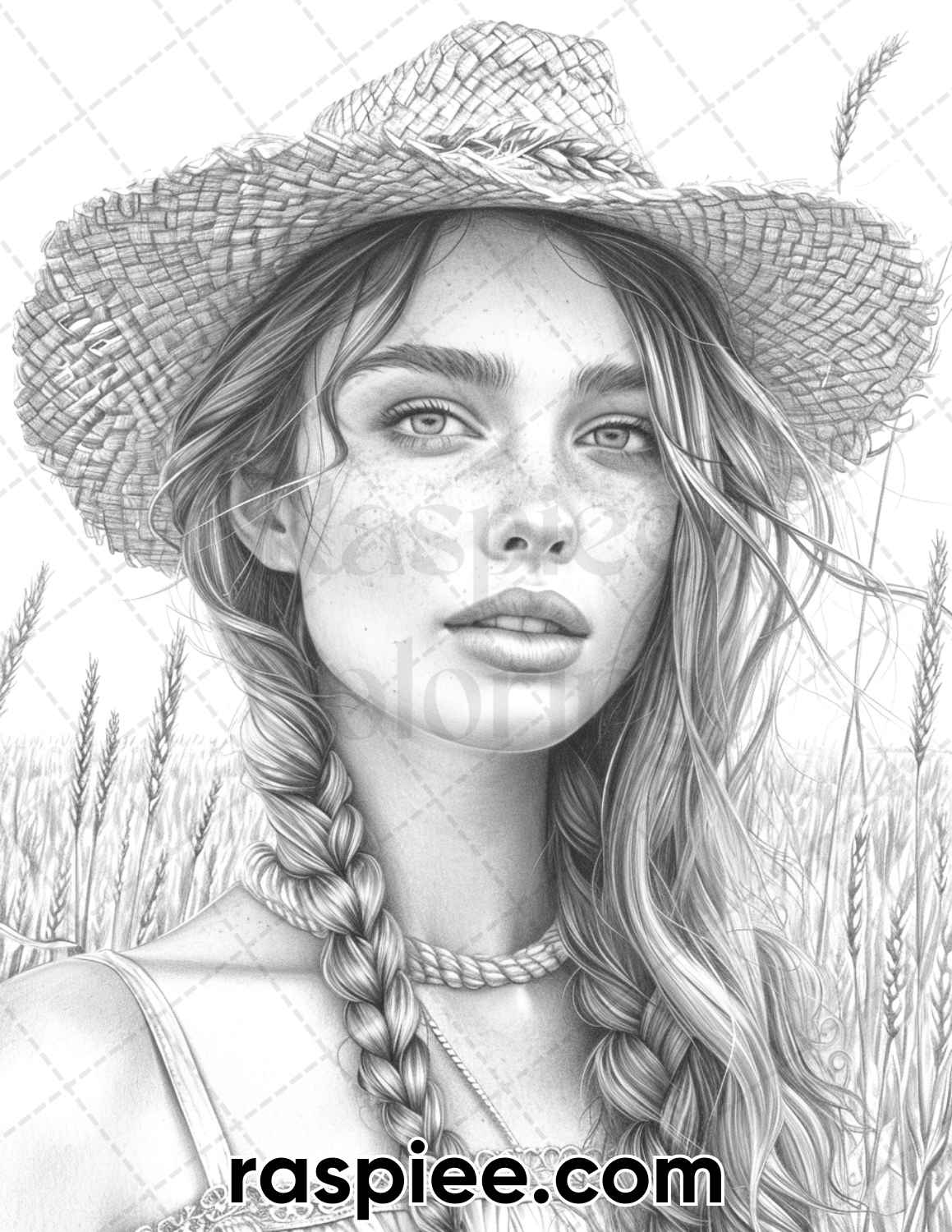 adult coloring pages, adult coloring sheets, adult coloring book pdf, adult coloring book printable, grayscale coloring pages, grayscale coloring books, portrait coloring pages for adults, portrait coloring book, grayscale illustration, vintage country girls coloring pages