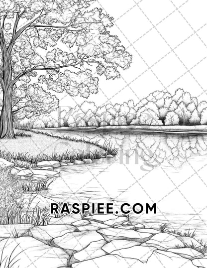 Hello Autumn Adult Coloring Pages Printable PDF Instant Download - RASPIEE