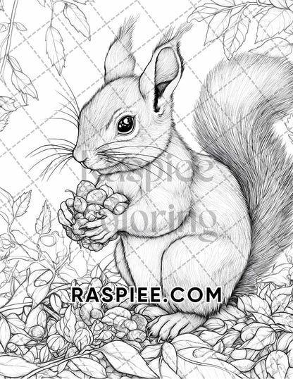 Autumn Charm Adult Coloring Pages Printable PDF Instant Download - RASPIEE