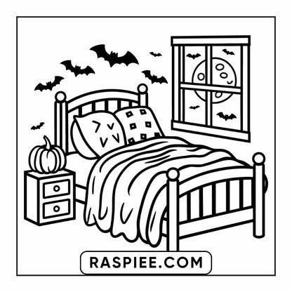 84 Cozy Halloween Bold & Easy Coloring Pages Printable PDF Instant Download - RASPIEE